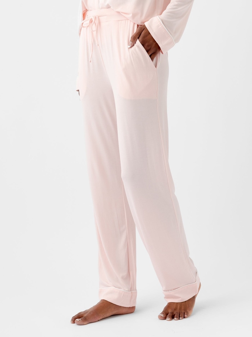 NWOT Cozy Earth Bamboo Stretch Knit Pajama Pant Light Pink Size S